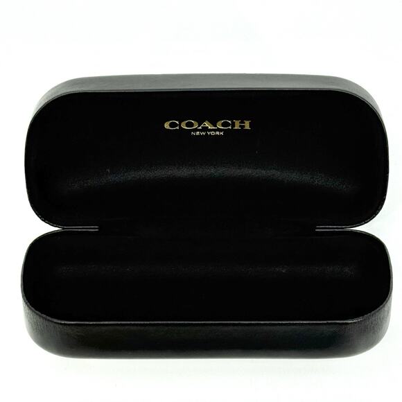 Coach New York Black Hard Clamshell Eyeglass Case Holder - Picture 1 of 11